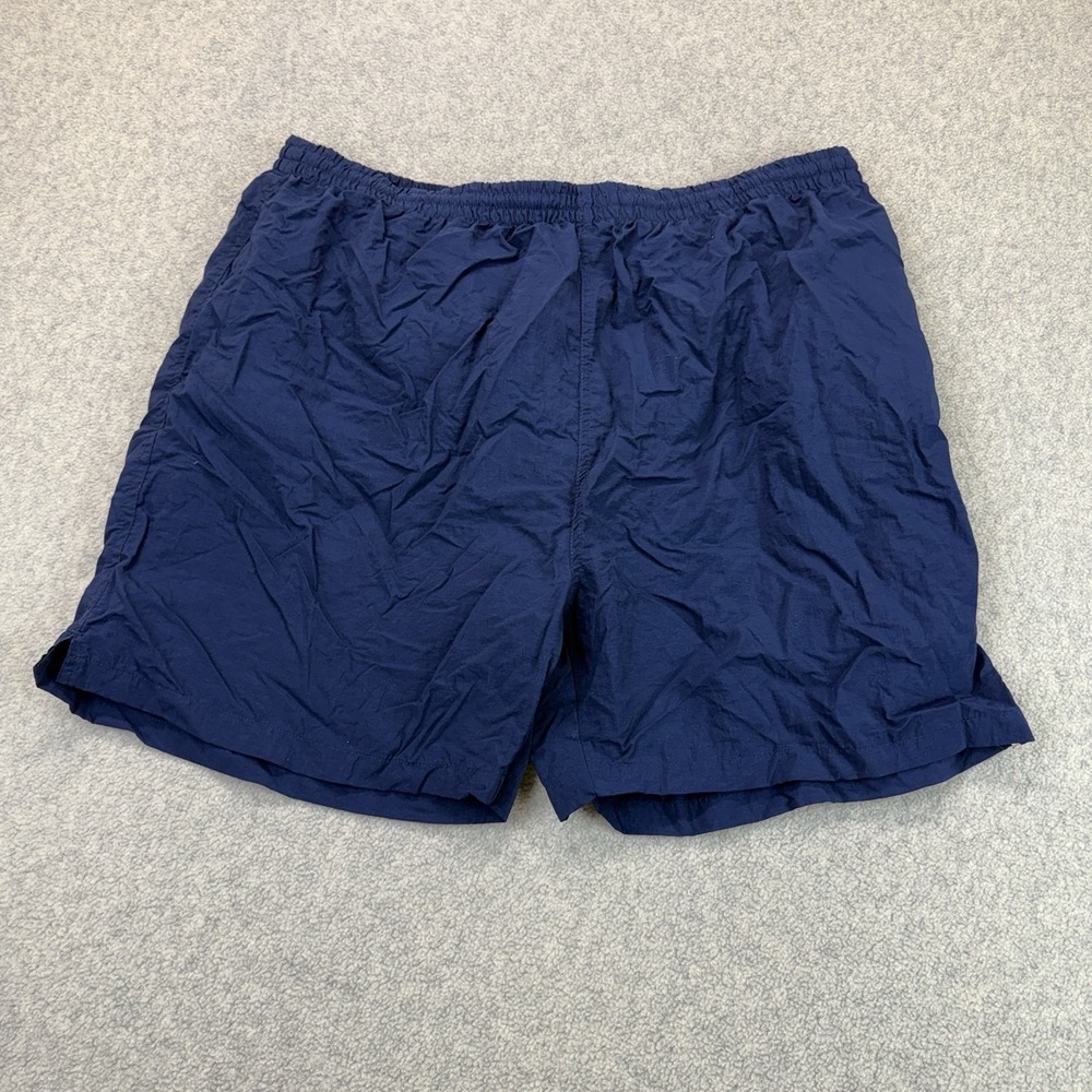 Vintage Casablanca Men's XL 40/42 Navy Blue Nylon Mesh-Lined Swim Trunks
